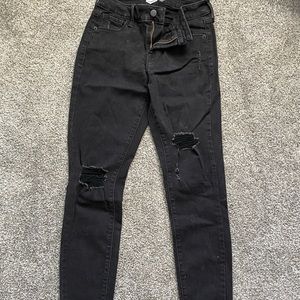 Old Navy Rockstar Black Distressed Jeans